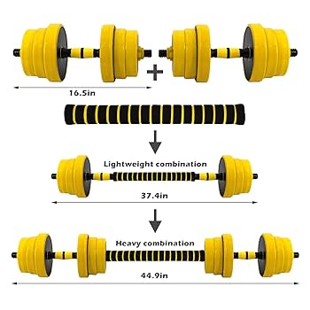 K1079【DUMBBELL】可変式ダンベル 24kg イエロー Amazon.com : VIVITORY Dumbbell Sets Adjustable Weights, 44